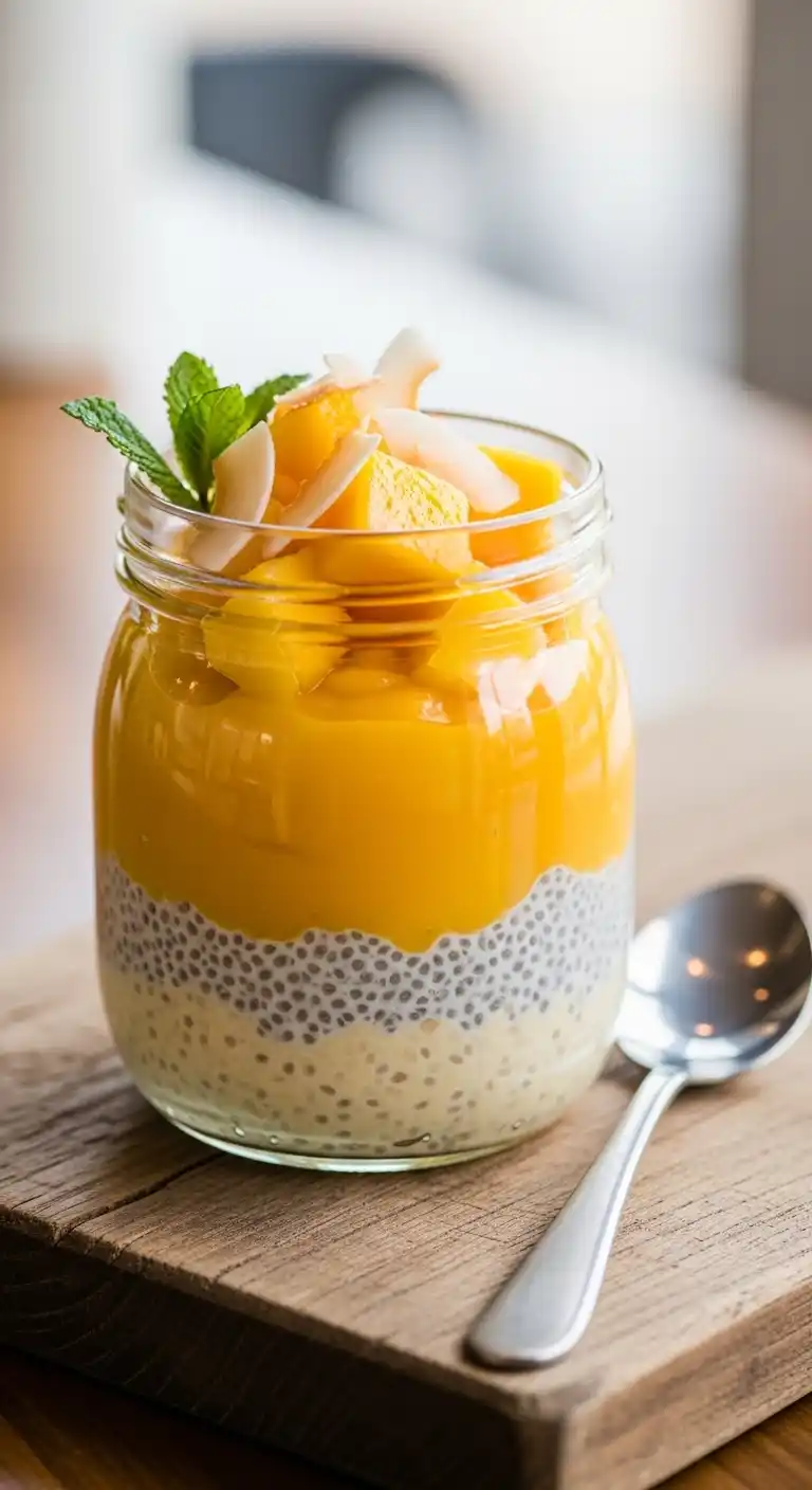 6 No-Bake Desserts to Try Because Ovens Are Totally Overrated (And We’re Feeling Lazy) 4 _Mango Coconut Chia Pudding