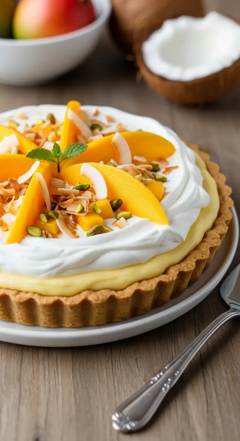 6 Summer Fruit Pies You’ll Actually Want to Eat (Not Just Admire on Instagram) 7 _Mango Coconut Cream Pie6