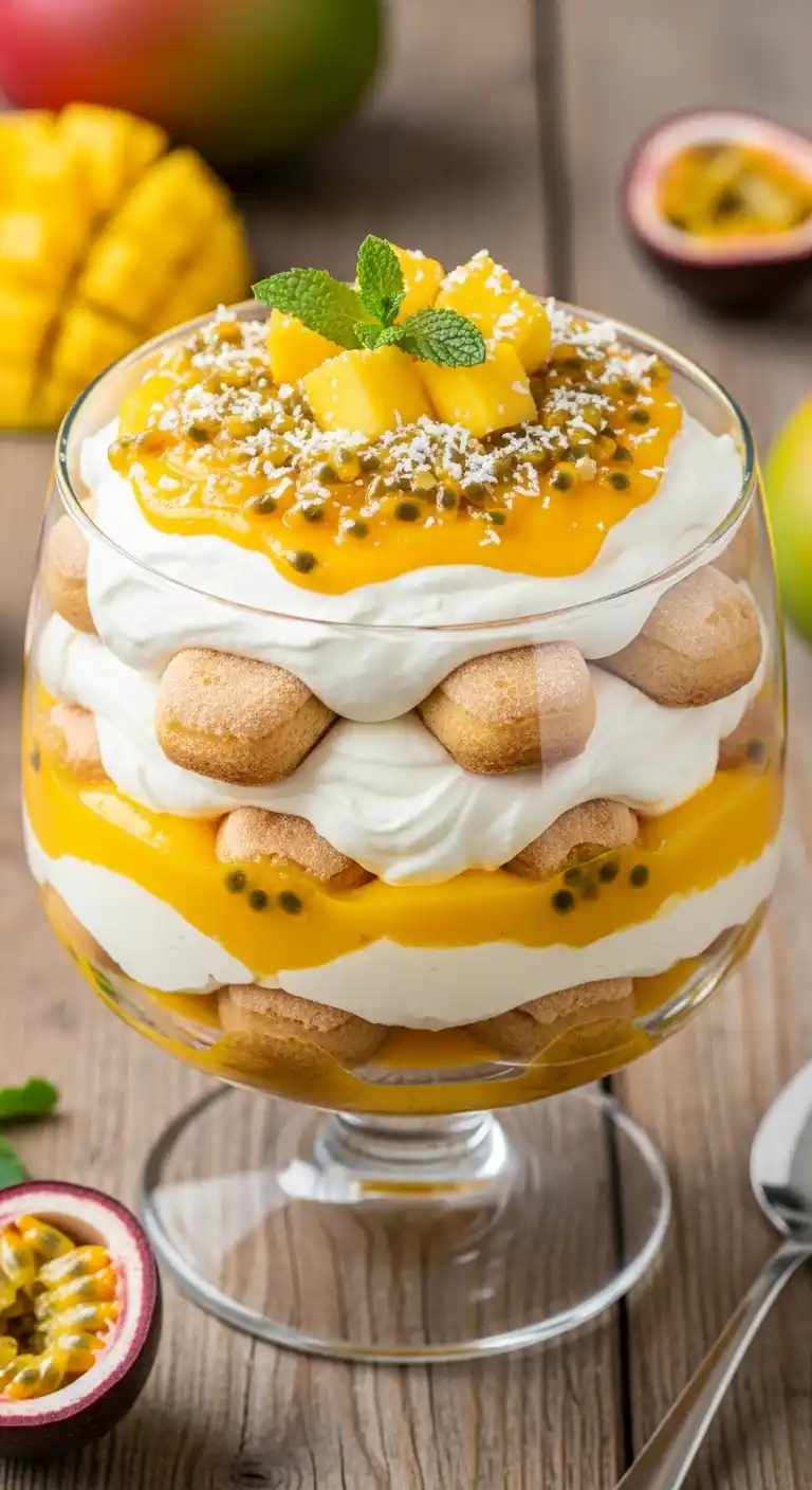 12 Tiramisu Flavor Combinations You Need to Try (Because Classic Is Boring ) 4 Mango & Passionfruit Tiramisu3