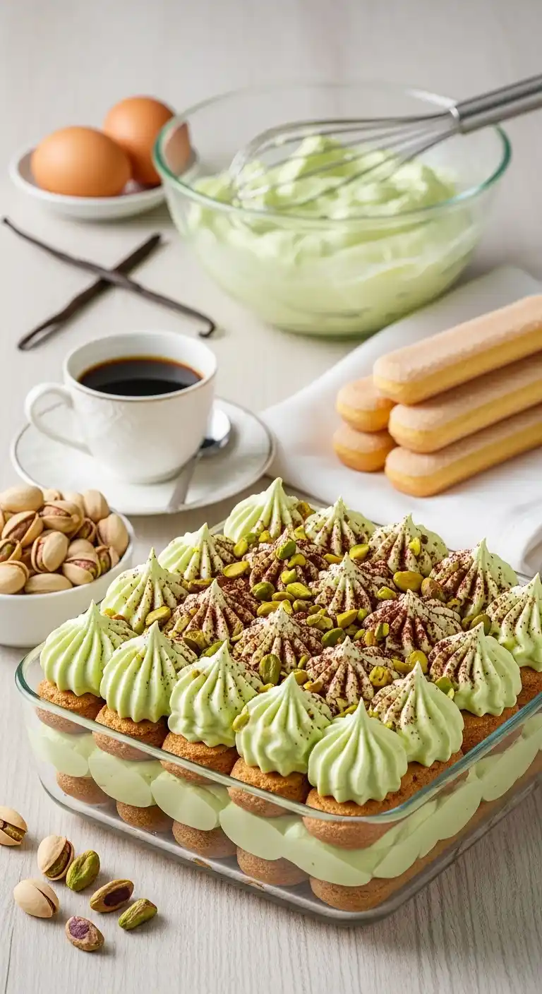 Creamy Pistachio Tiramisu with Fluffy Whipped Layers 3 Pistachio Tiramisu 2