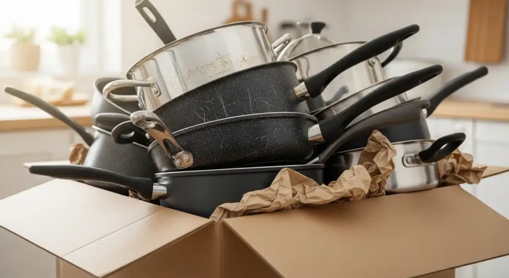 How to Pack Pots and Pans (Without Losing Your Mind or Your Lids) 4 Pots and pans