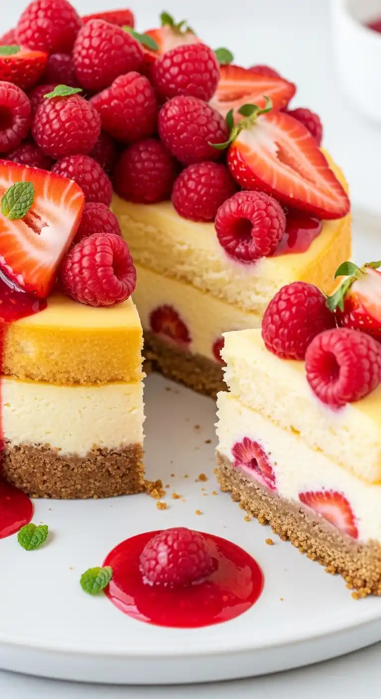 5 Raspberry Strawberry Cake Recipes You’ll Actually Want to Bake (and Eat!) 3 Raspberry Strawberry Cheesecake Cake2