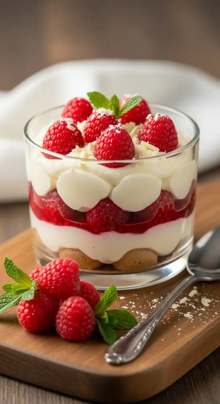 No-Bake Raspberry White Chocolate Tiramisu 4 Raspberry White Chocolate Tiramisu1