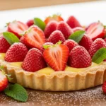 Fresh Strawberry Lemon Tart with a Hint of Mint 2 Strawberry Lemon Tart 1