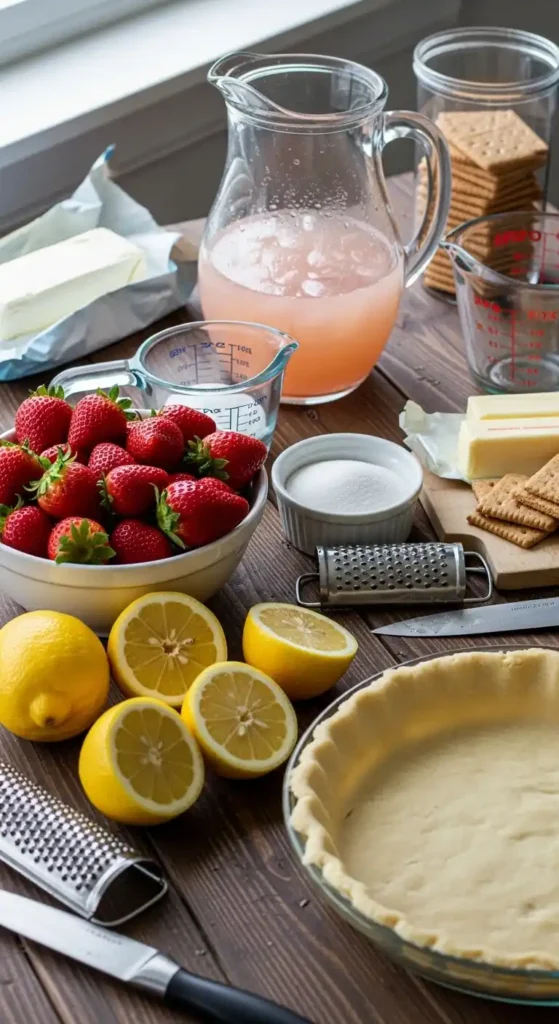 Strawberry Lemonade Pie: Sunshine in a Slice 3 Strawberry Lemonade Pie 3