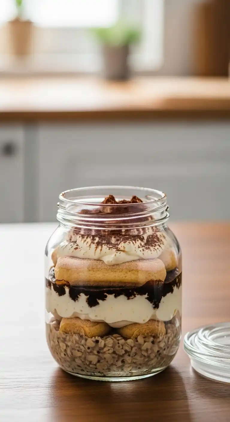 Tiramisu Overnight Oats – Healthy Dessert Hack 4 Tiramisu Overnight Oats4