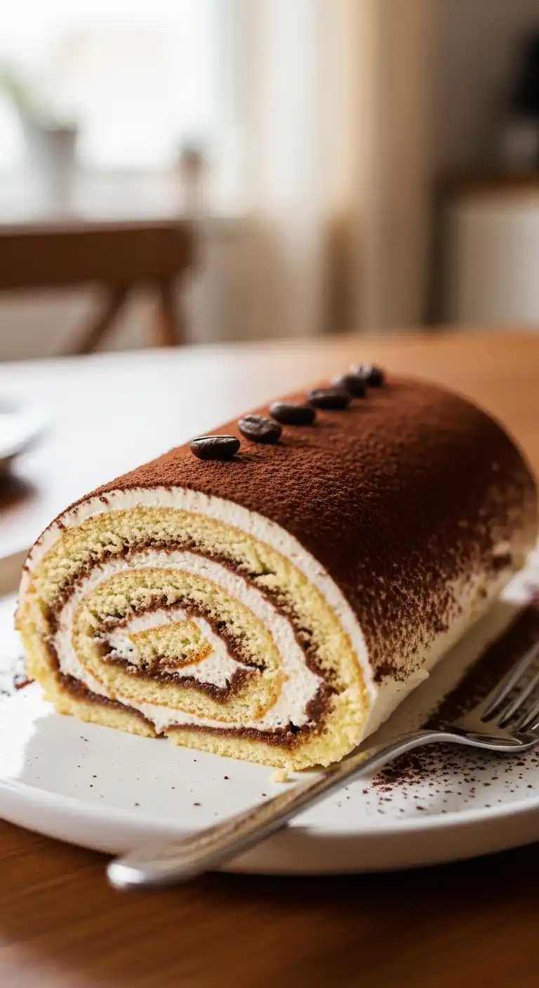 Tiramisu Swiss Roll Cake (Easy & Elegant) 4 Tiramisu Swiss Roll Cake3