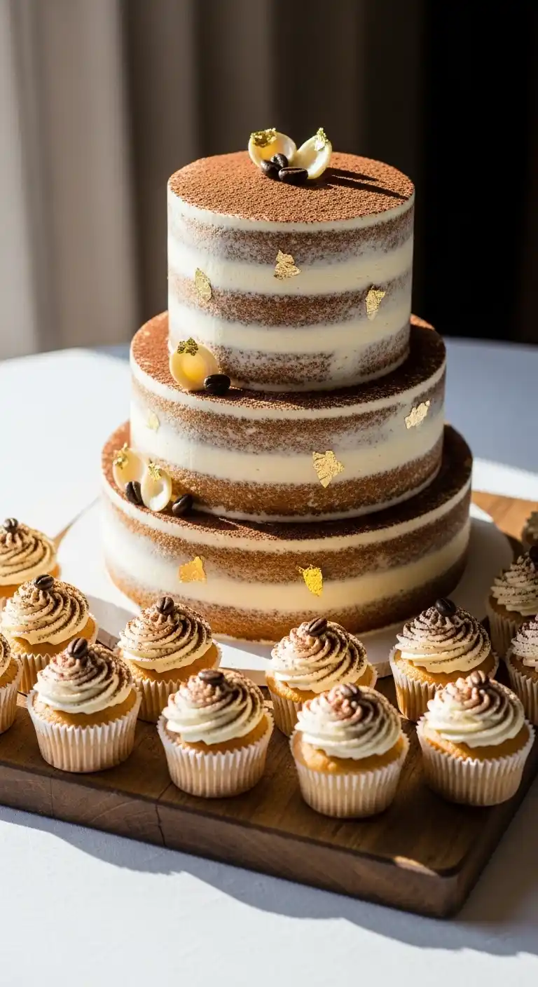 Tiramisu Wedding Cake with Elegant Layers 4 Tiramisu Wedding Cake with Elegant Layers2
