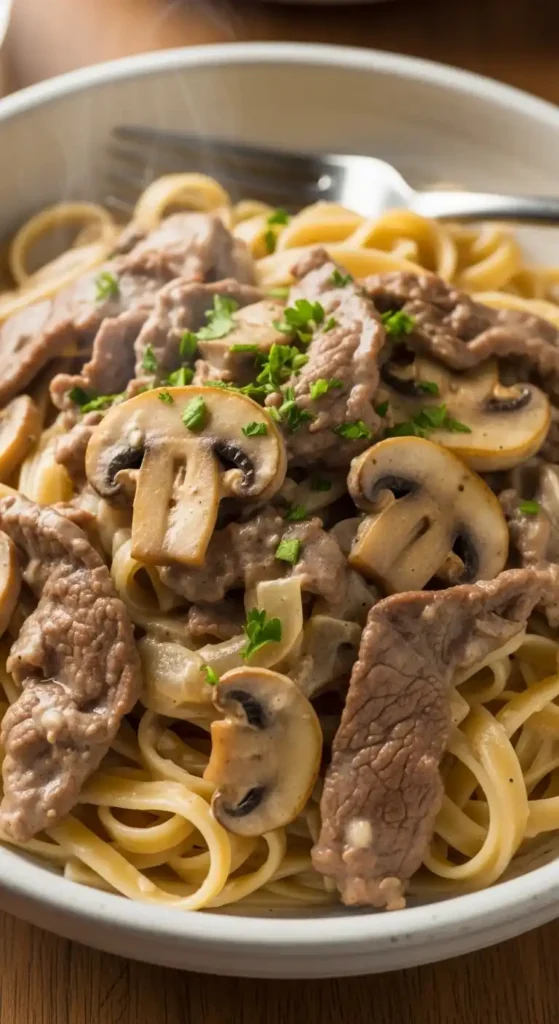 Beef Mushroom Stroganoff Pasta Magic in 30 Minutes 4 beef mushroom stroganoff pasta3