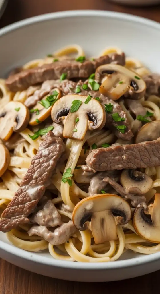 Beef Mushroom Stroganoff Pasta Magic in 30 Minutes 5 beef mushroom stroganoff pasta4