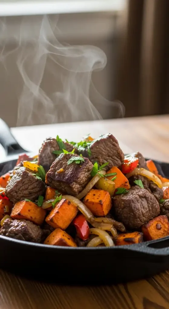 Beef Sweet Potato Skillet: Weeknight Win 4 beef sweet potato 4