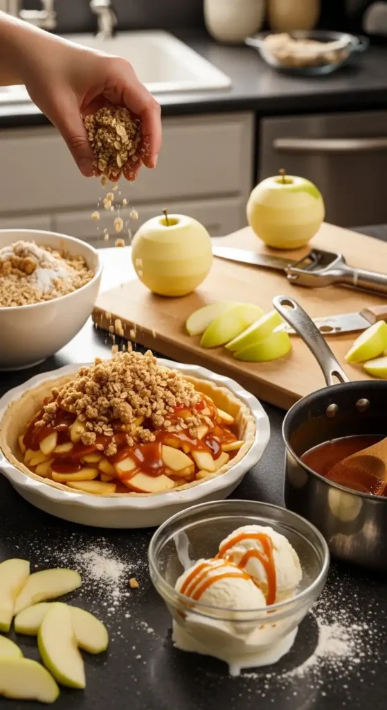 Caramel Apple Crumble Pie: Dreamy Slice in Seconds 3 caramel apple crumble pie 2