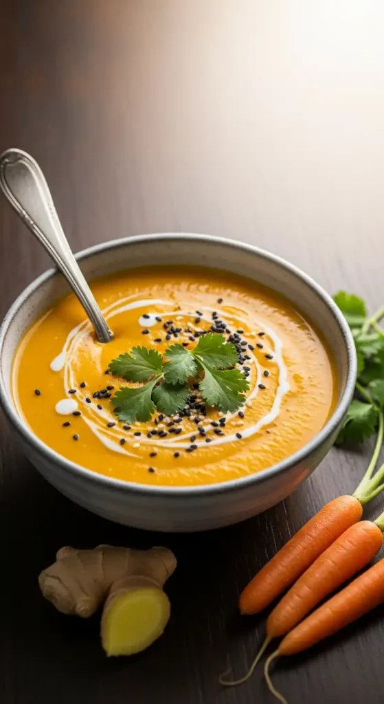 Bright Carrot Ginger Soup Recipe Magic 4 carrot ginger soup3