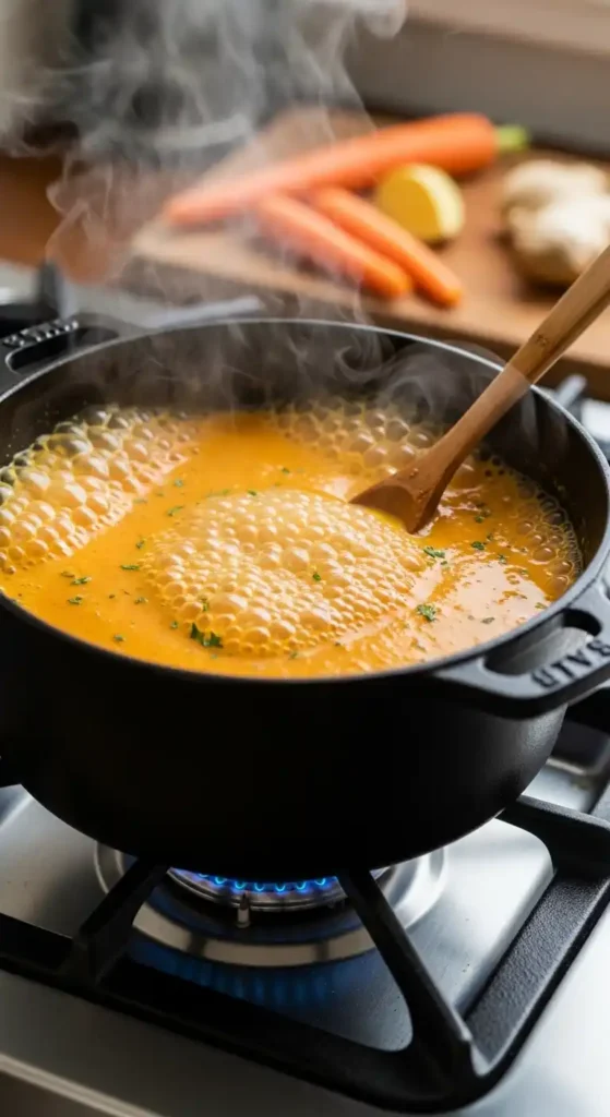 Bright Carrot Ginger Soup Recipe Magic 5 carrot ginger soup4