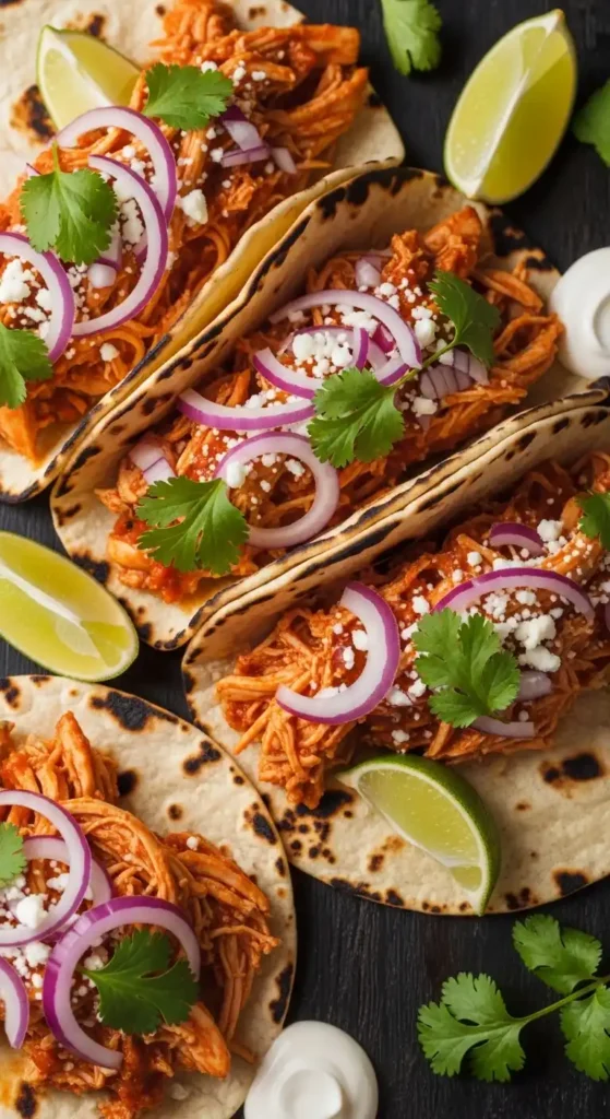 Smoky Flavor Burst: Chicken Tinga Tacos Recipe Fiesta 4 chicken tinga tacos4