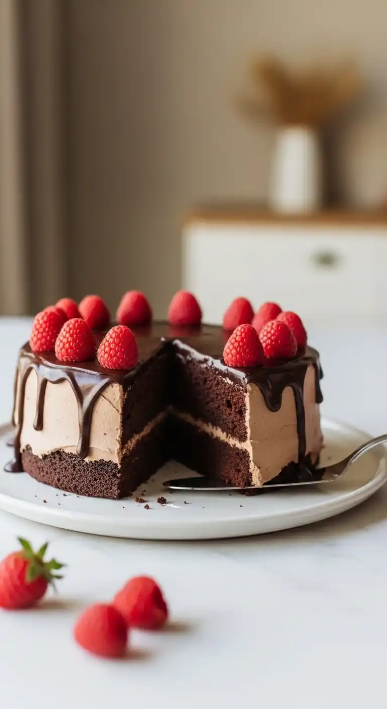 Chocolate Raspberry Cake Recipe: Easy Fudgy Delight 4 chocolate raspberry cake3
