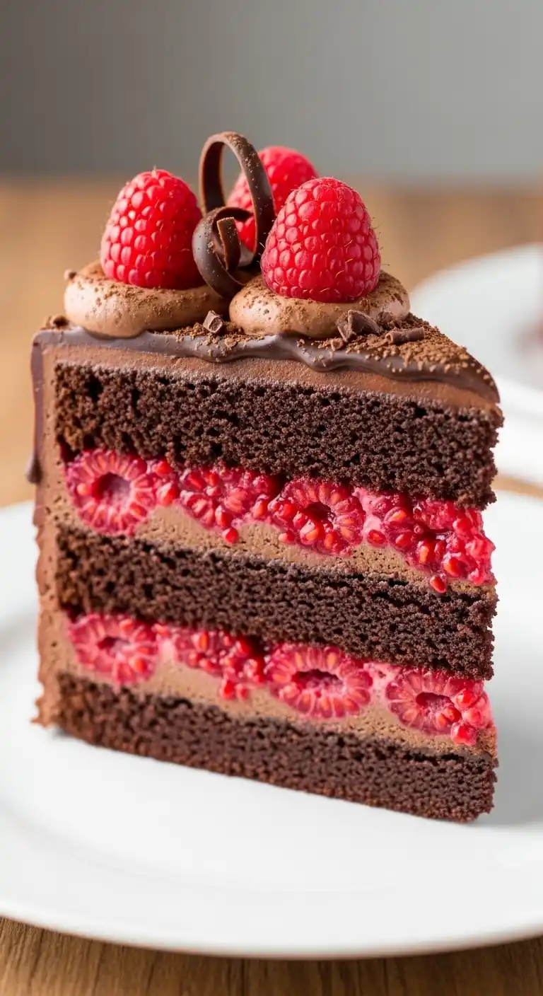 Chocolate Raspberry Cake Recipe: Easy Fudgy Delight 5 chocolate raspberry cake4