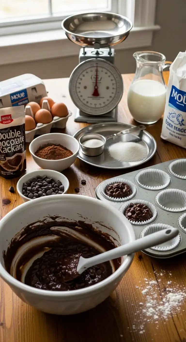 Double Chocolate Muffins – The Only Recipe You’ll Need 3 double chocolate muffins 2