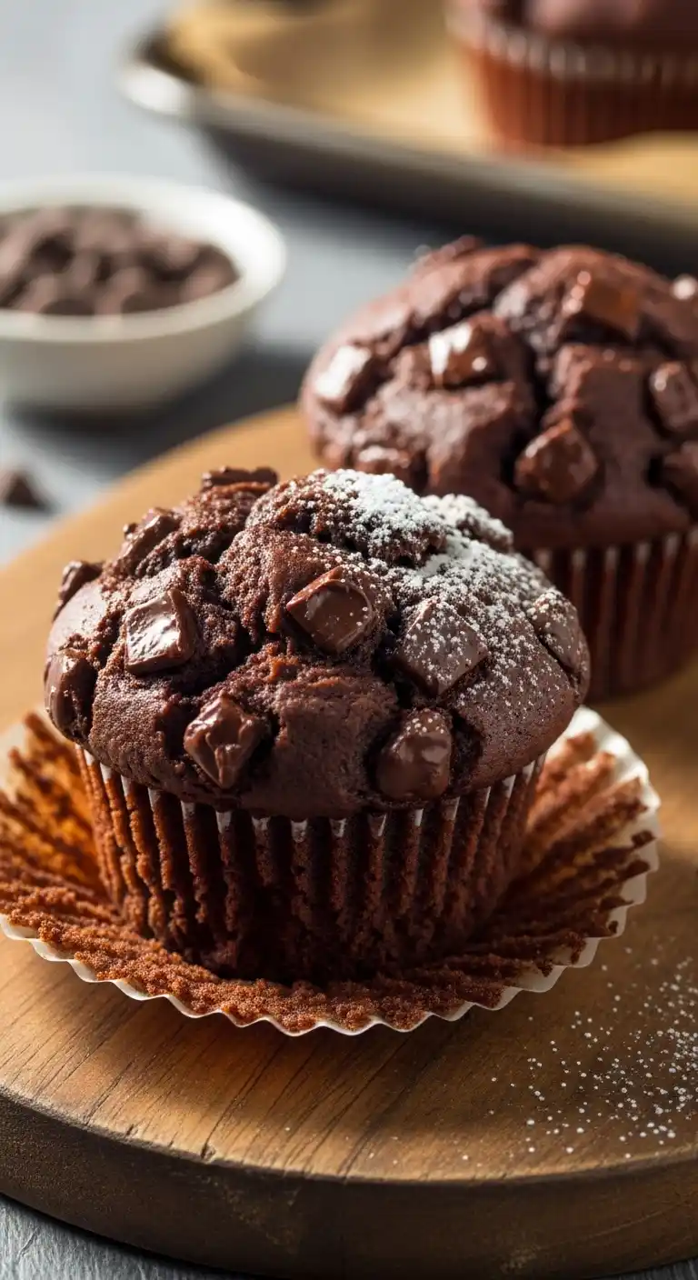 Double Chocolate Muffins – The Only Recipe You’ll Need 4 double chocolate muffins 4