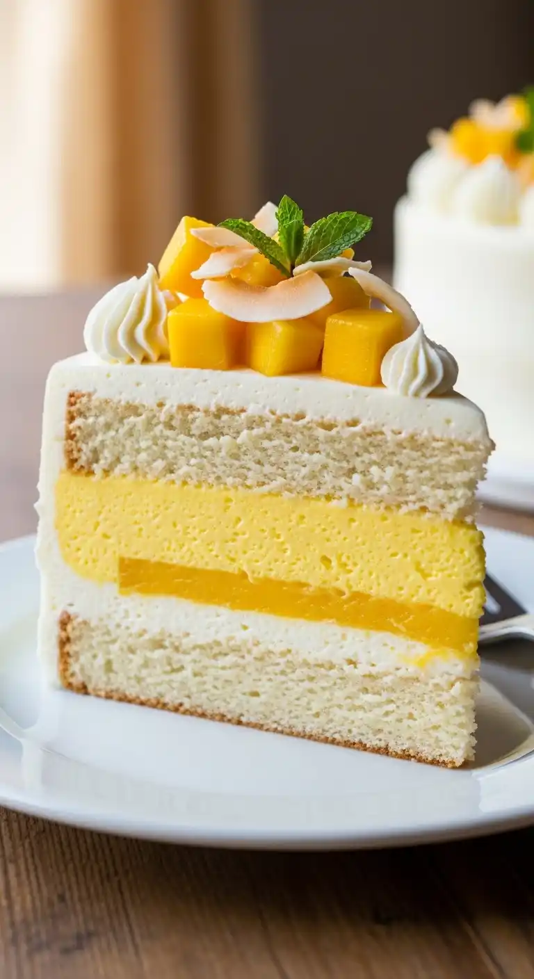 Mango Coconut Cake Recipe: Sunshine in Every Slice 4 mango coconut cake 3