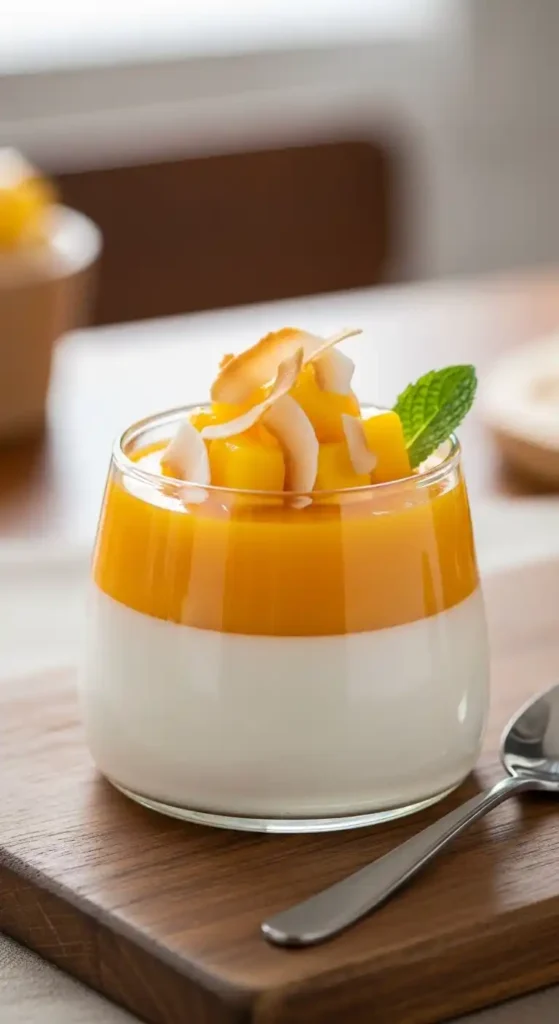 Mango Coconut Panna Cotta: Sunshine in a Cup 5 mango coconut panna cotta3