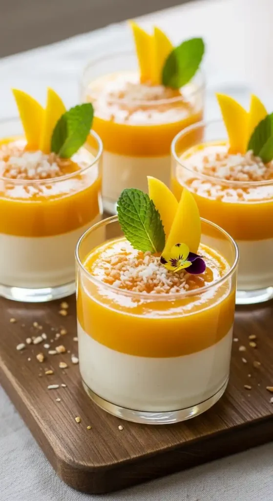 Mango Coconut Panna Cotta: Sunshine in a Cup 4 mango coconut panna cotta4
