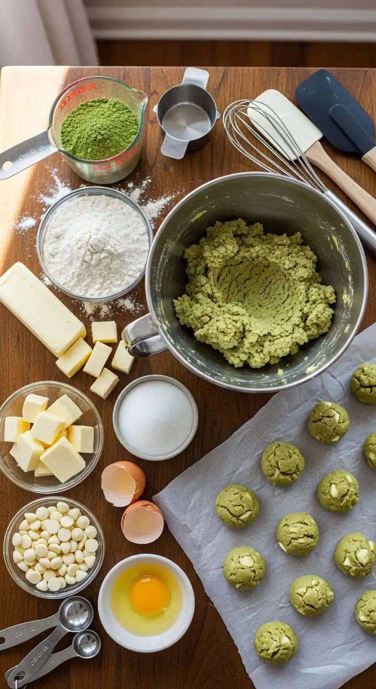 Easy Matcha White Chocolate Cookies at Home 3 matcha white chocolate cookies 2