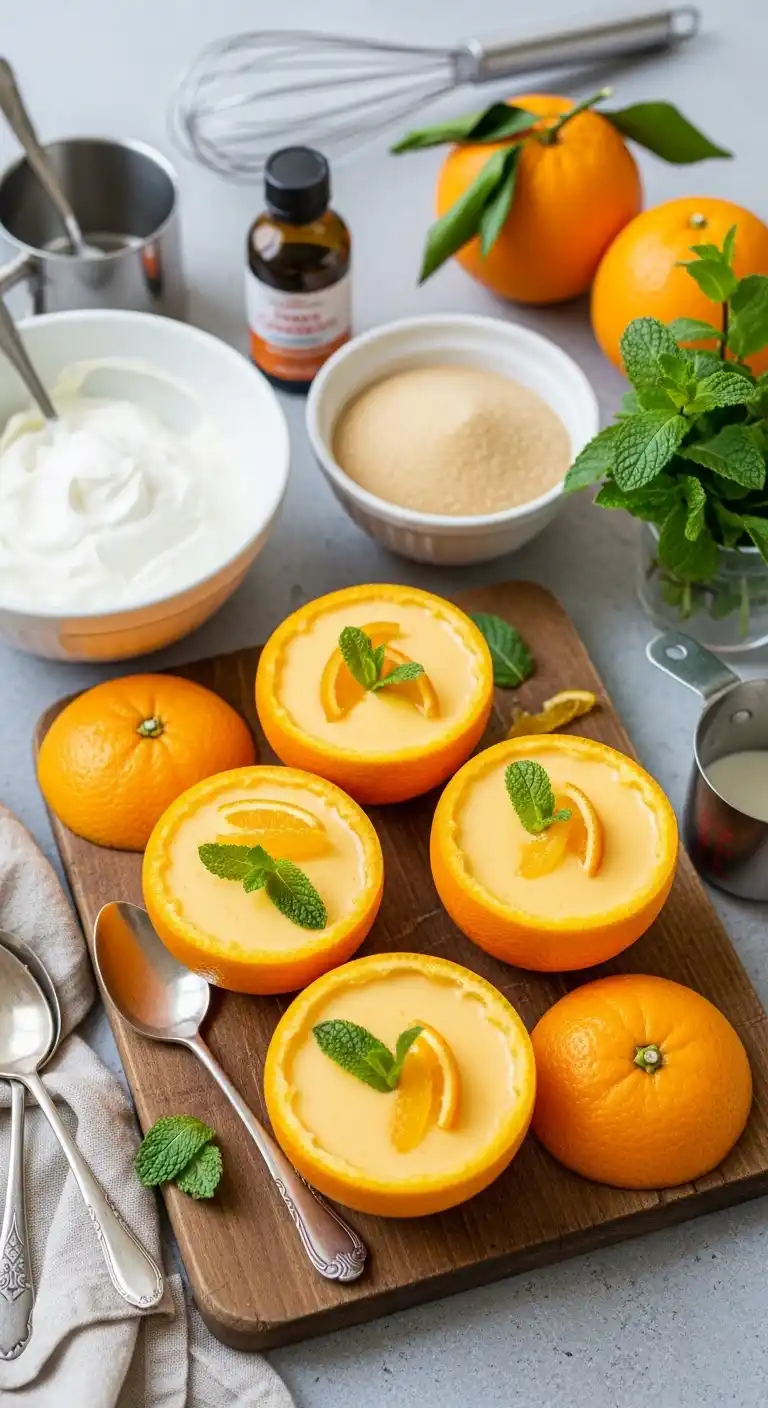 Creamy Orange Posset Served in Fresh Orange Peels 3 orange posset2