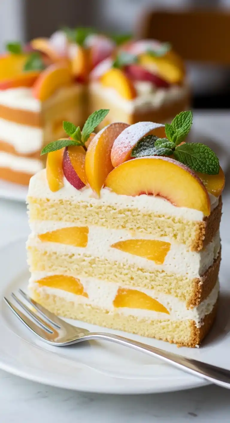 Peach Vanilla Cake Recipe That Wins Everyone Over 5 peach vanilla cake recipe4