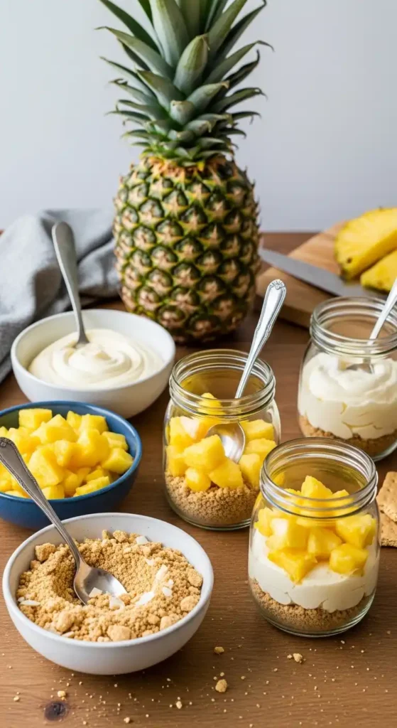 Pineapple Cheesecake Parfaits: Sunshine in a Glass 3 pineapple cheesecake parfaits 2