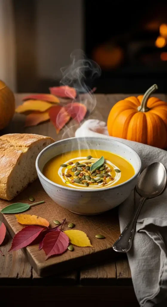 Cozy Magic: Pumpkin Soup Recipe Wins at Fall Tablesista 4 pumpkin soup