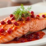 Salmon with Cranberry Orange Glaze – Easy & Fresh 2 salmon with cranberry orange glaze1