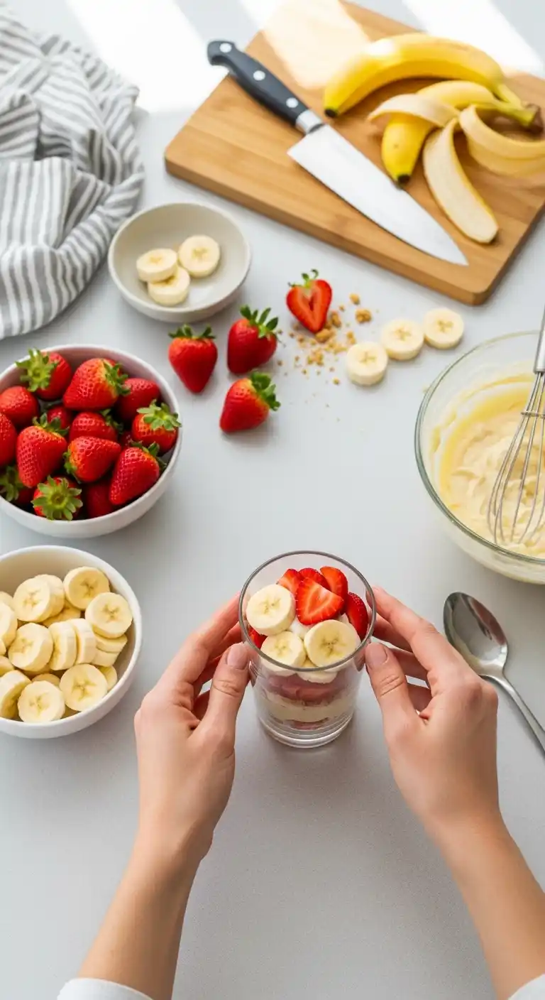 Strawberry Banana Cream Parfaits – Easy Dessert Cups 3 strawberry banana cream parfaits 2