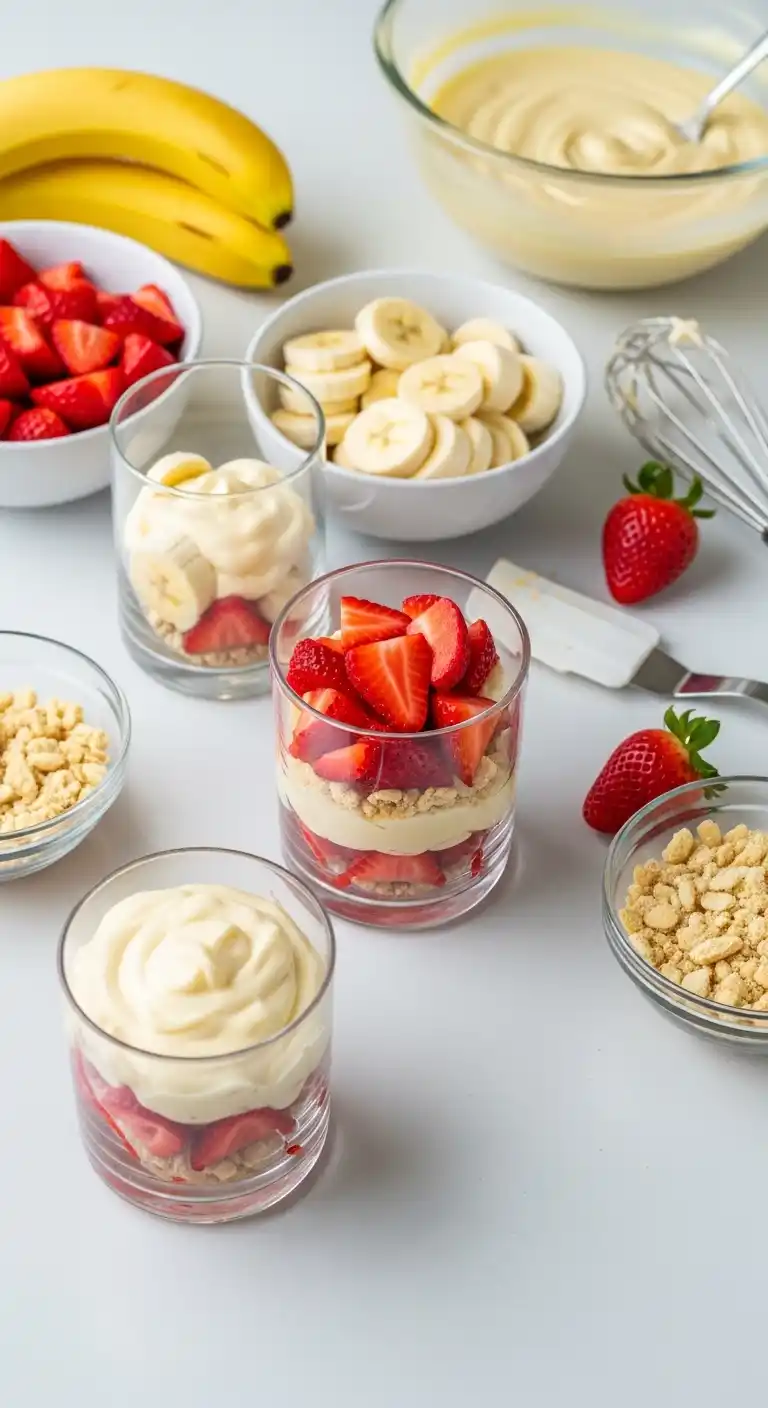 Strawberry Banana Cream Parfaits – Easy Dessert Cups 5 strawberry banana cream parfaits 4