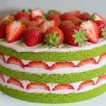 Strawberry Matcha Cake Recipe: Easy Chic Dessert 2 strawberry matcha cake1