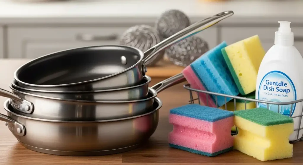 Hard Anodized vs Non Stick Pans: Which Cookware Is Better for Your Kitchen? 6 wash with gentle dish soap