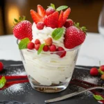 Creamy Delights: White Chocolate Mousse with Strawberries Bliss 2 white chocolate mousse 1