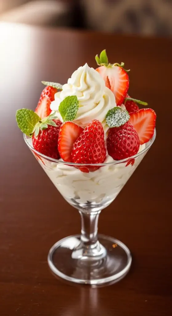 Creamy Delights: White Chocolate Mousse with Strawberries Bliss 4 white chocolate mousse 3