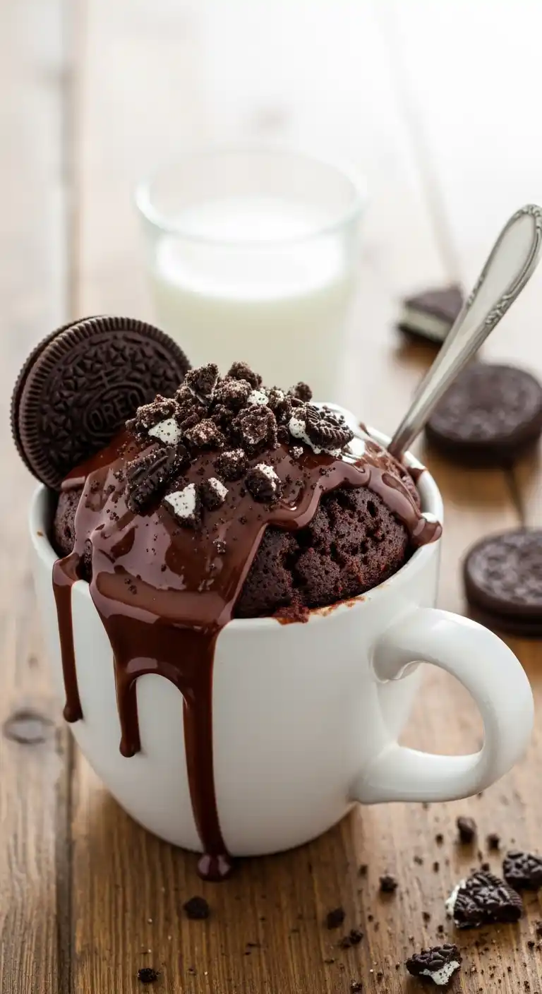 2-Minute Oreo Mug Cake (2 Ingredients Only!) 5 2 minute oreao cake 3