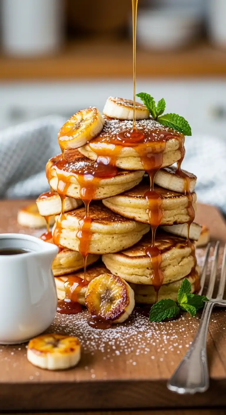 6 Banana Desserts That’ll Make You a Fruit Bowl Legend (No More Wasted Bananas Ever) 6 _Caramelised Banana pancakes