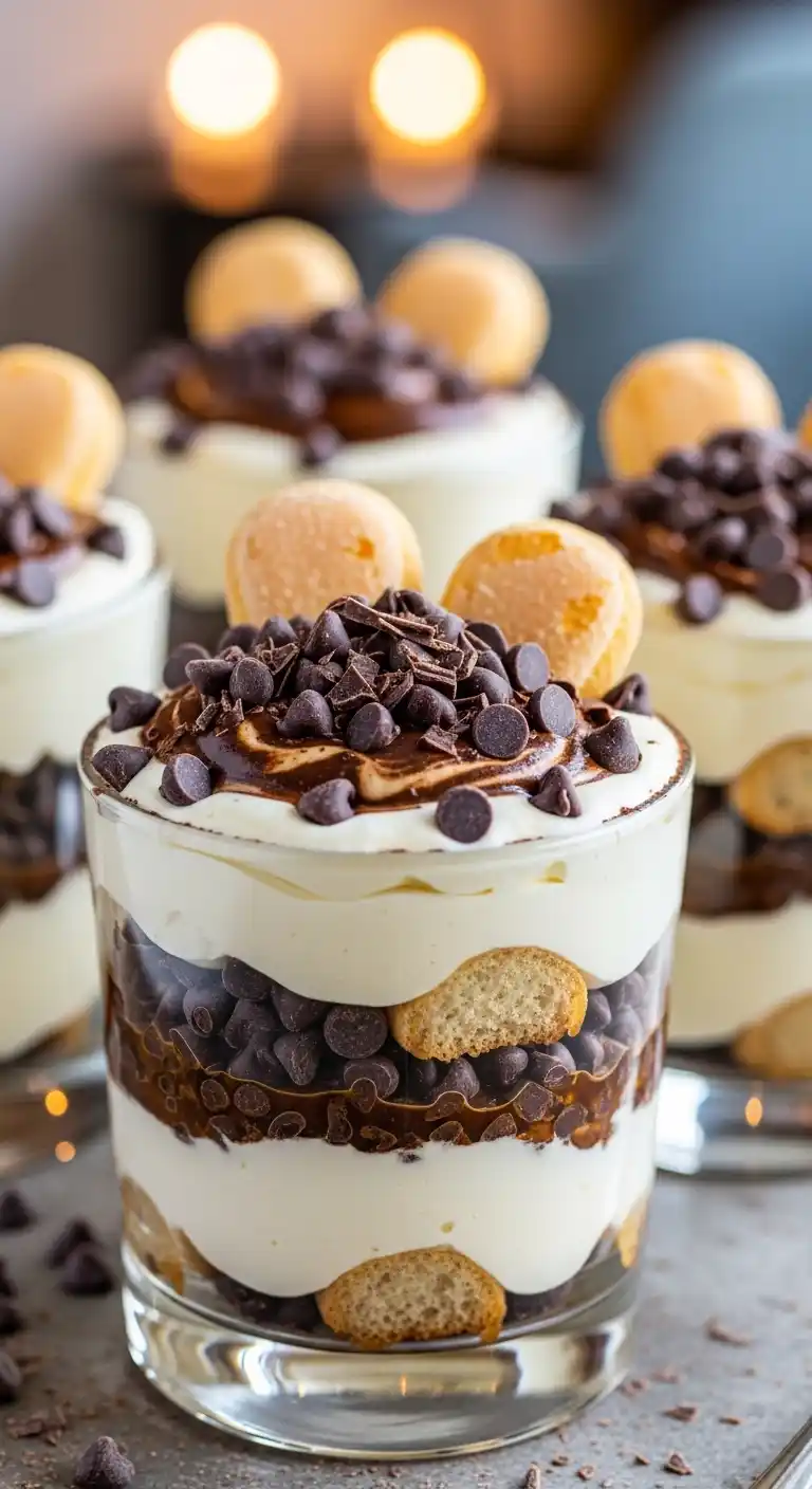 10 No-Bake Tiramisu Desserts Perfect for Summer 5 Chocolate Chip Tiramisu Cups