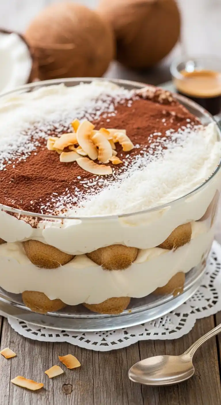 10 No-Bake Tiramisu Desserts Perfect for Summer 6 _ Coconut Cream Tiramisu