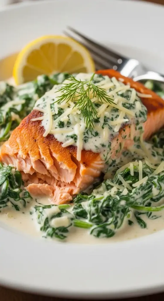 Creamy Spinach Parmesan Salmon: 15-Min Weeknight Wow 5 Creamy Spinach Parmesan Salmon 1