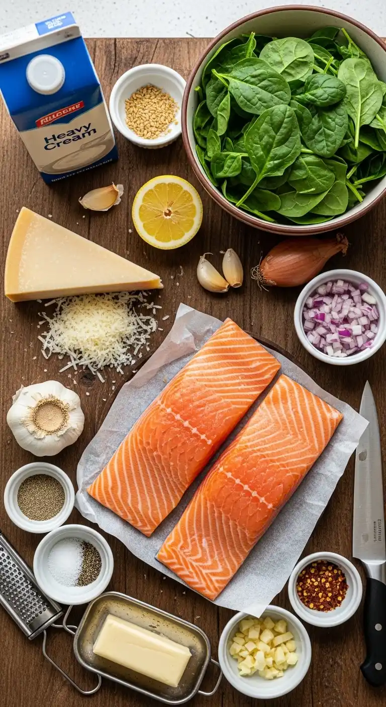 Creamy Spinach Parmesan Salmon: 15-Min Weeknight Wow 3 Creamy Spinach Parmesan Salmon 2