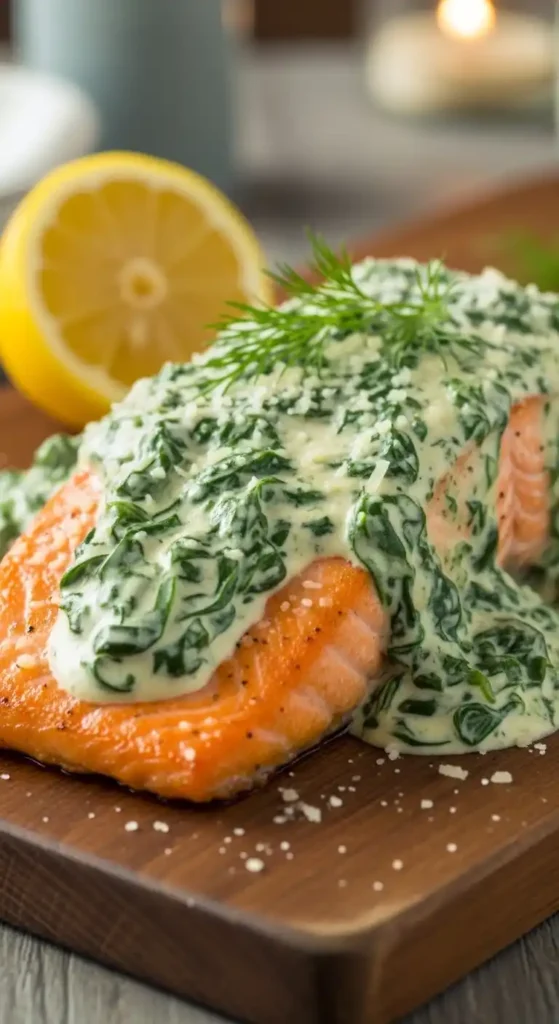 Creamy Spinach Parmesan Salmon: 15-Min Weeknight Wow 4 Creamy Spinach Parmesan Salmon1