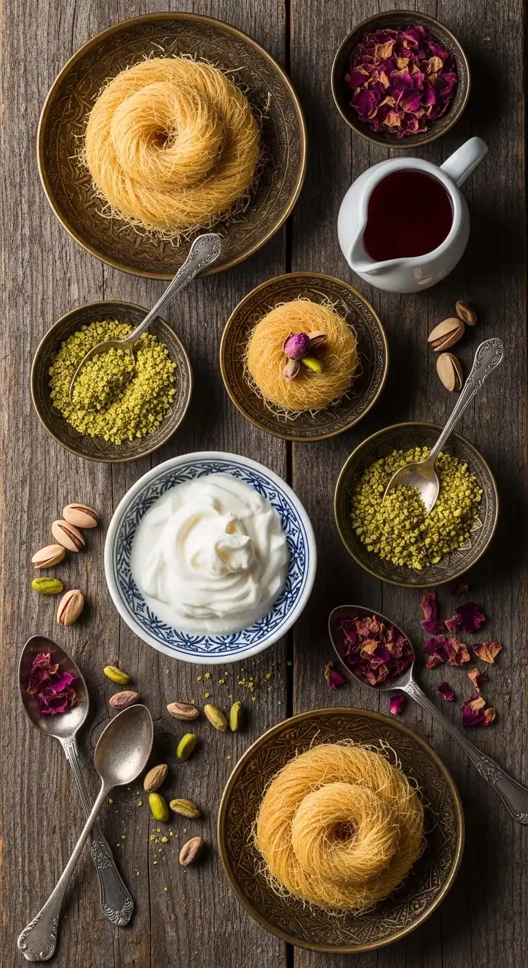 Crispy Kunafa Cream Balls with Sweet Syrup Drizzle 3 Kunafa Cream Balls2