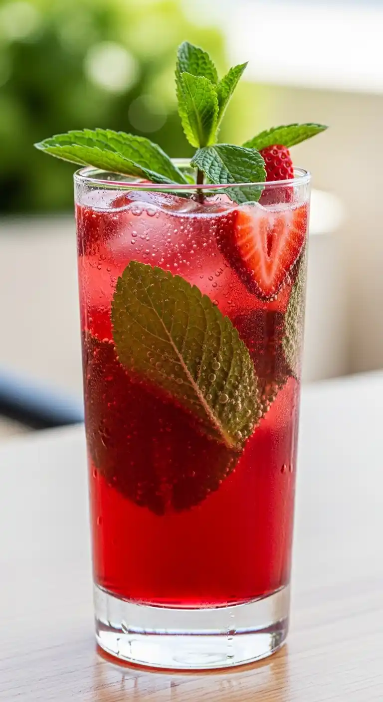 5 Fancy Fruit Drinks You’ll Actually Want to Sip (and Show Off!) 2 Strawberry Mint Sparkler