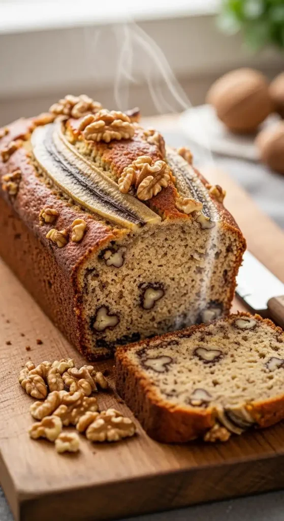 Banana Bread with Walnut Crumble: Cozy Chocolatey Bliss 4 banana bread with walnuts 3