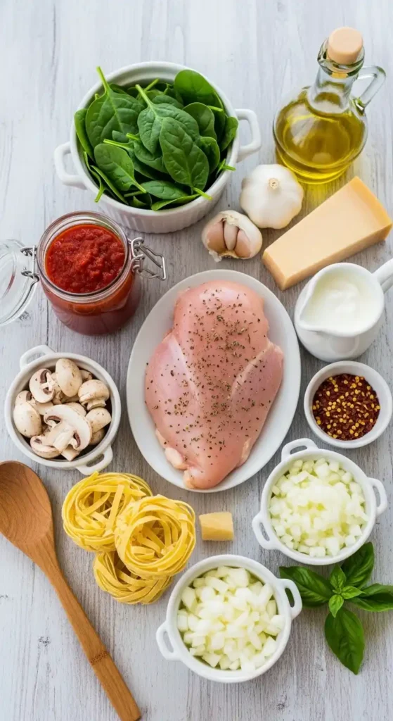 Creamy Chicken Spinach Pasta Recipe Masterclass 3 chicken spinach noodle pasta