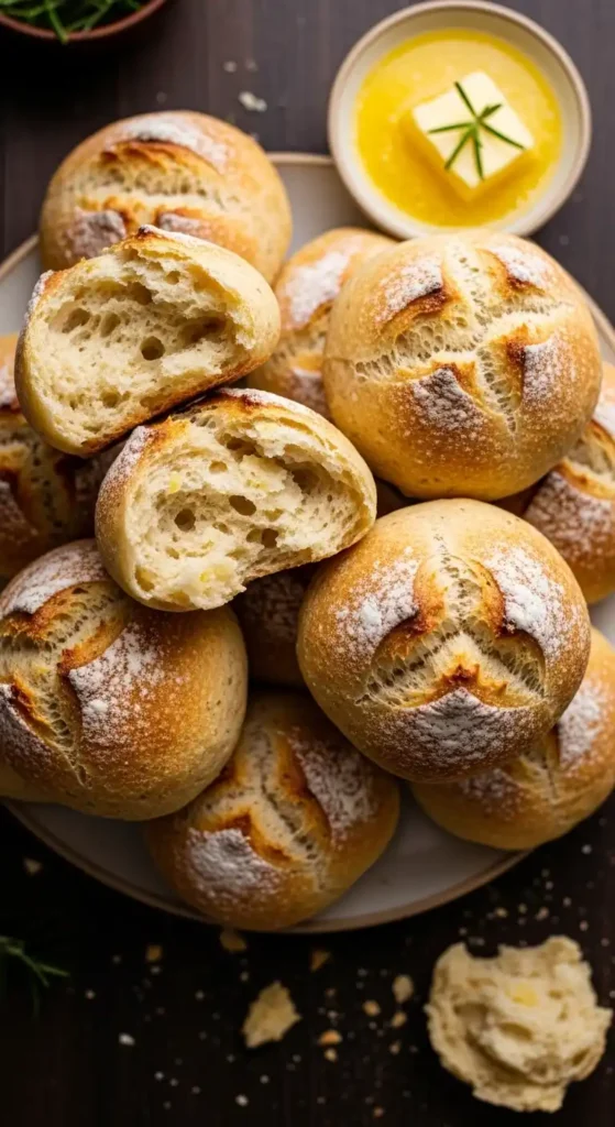 Potato Bread Rolls Recipe: Cloudy Soft Olive-Hued Buns 4 potato bread rolls3